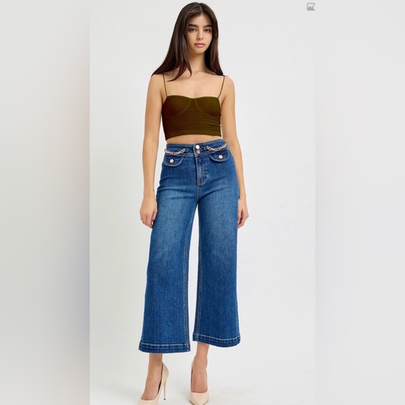 Risen Jeans Denim - Stylish Indigo Wide Leg Women's Jeans NWT